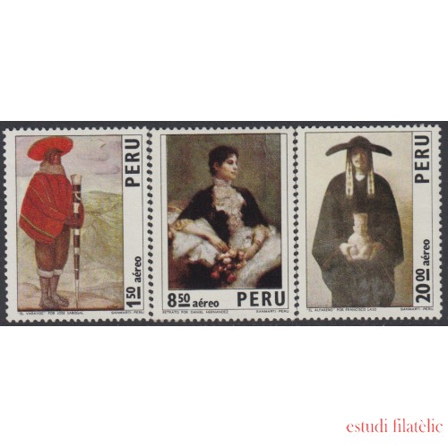 Perú A- 346/48 1973 Pinturas Diversos sujetos MNH