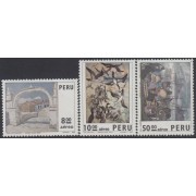 Perú A- 375/77 1974 Pinturas Paintings E. C Brent T. N. Ureta J. V Reinoso MH