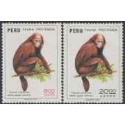 Perú A- 390/91 1974 Fauna protegida Monos MH