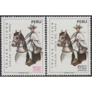 Perú A- 398/99 1974 Trajes típicos Chalan Costa del Perú MNH
