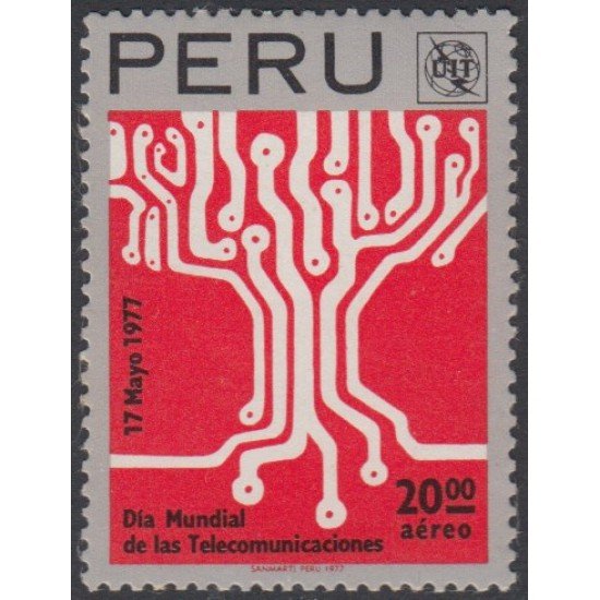 Perú A- 440 1977 Día mundial de las telecomunicaciones MNH Perú A- 440 1977 Día mundial de las telecomunicaciones MNH