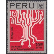 Perú A- 440 1977 Día mundial de las telecomunicaciones MH