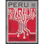 Perú A- 440 1977 Día mundial de las telecomunicaciones Usado