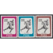 Perú A- 444/46 1977 Serie Antigua Leyenda Chasqui MNH