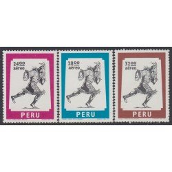 Perú A- 444/46 1977 Serie Antigua Leyenda Chasqui MNH Perú A- 444/46 1977 Serie Antigua Leyenda Chasqui MNH