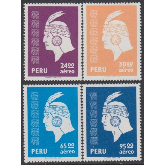 Perú A- 455/58 1978 Serie Antigua Leyenda Inca MNH Perú A- 455/58 1978 Serie Antigua Leyenda Inca MNH