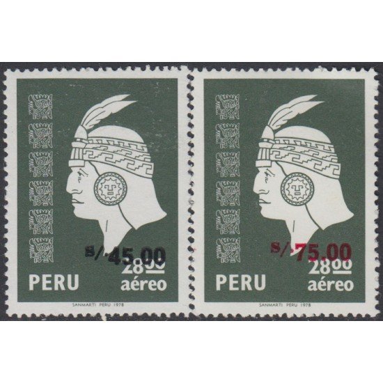 Perú A- 459A/459B 1978 Serie Antigua Leyenda Inca MNH Perú A- 459A/459B 1978 Serie Antigua Leyenda Inca MNH
