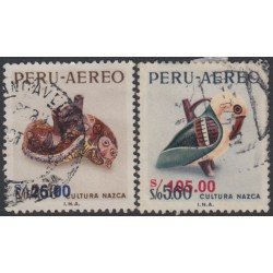 Perú A- 459C/459D 1978 Timbres aéreos de 1968 Cultura Inca Nazca Usado Perú A- 459C/459D 1978 Timbres aéreos de 1968 Cultura Inca Nazca Usado