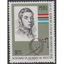Perú A- 460 1978 Generalísimo Don José de San Martín MNH Perú A- 460 1978 Generalísimo Don José de San Martín MNH