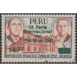 Perú A- 463 1981 Timbres aéreos de 1957 Feria Internacional Usado Perú A- 463 1981 Timbres aéreos de 1957 Feria Internacional Usado