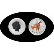 Australia  Caballo Horse 1 onza 2014 Color Plata