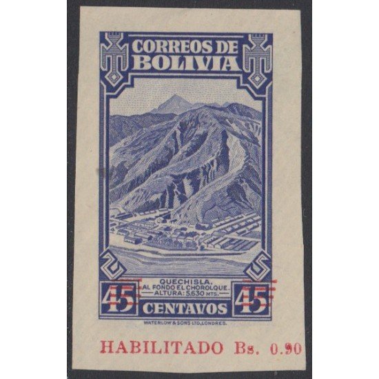 Bolivia 265a 1943 Quechisla El Chorolque Sin Dentar MNH Bolivia 265a 1943 Quechisla El Chorolque Sin Dentar MNH