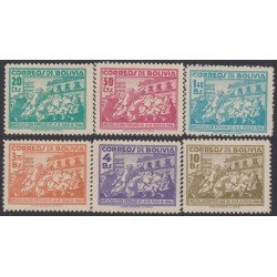 Bolivia 285/90 1947 Revolución popular del 21 de julio de 1946 MH Bolivia 285/90 1947 Revolución popular del 21 de julio de 1946 MH
