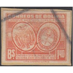 Bolivia 291 1947 Enrique Huerzog Juan D. Perón Sin Dentar Usado Bolivia 291 1947 Enrique Huerzog Juan D. Perón Sin Dentar Usado