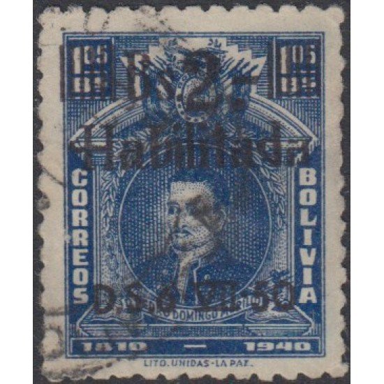 Bolivia 306 1950 Serie Antigua Timbres postales de 1941 Usado