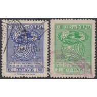 Bolivia 307/08 1950 Día de la Naciones Unidas Usado
