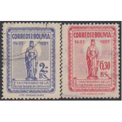 Bolivia 338/39 1952 V Centenario de la Reina Isabel La Católica Usado Bolivia 338/39 1952 V Centenario de la Reina Isabel La Católica Usado