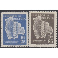 Bolivia 351/52 1953 I Congreso Nacional de Agronomía MNH Bolivia 351/52 1953 I Congreso Nacional de Agronomía MNH