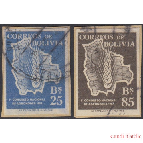 Bolivia 351a/52a 1953 I Congreso Nacional de Agronomía Sin dentar Usado