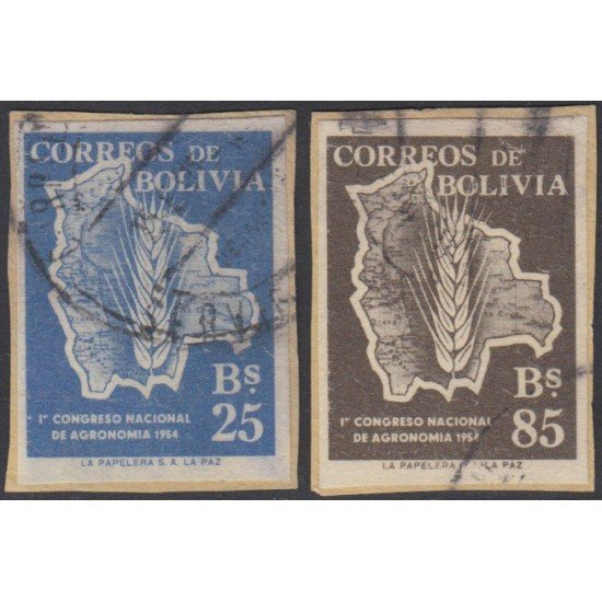 Bolivia 351a/52a 1953 I Congreso Nacional de Agronomía Sin dentar Usado Bolivia 351a/52a 1953 I Congreso Nacional de Agronomía Sin dentar Usado