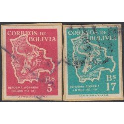 Bolivia 353a/54a 1954 Reforma Agaria Sin dentar Usado Bolivia 353a/54a 1954 Reforma Agaria Sin dentar Usado