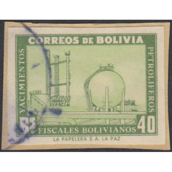 Bolivia 357a 1955 Yacimientos petrolíferos Sin dentar Usado