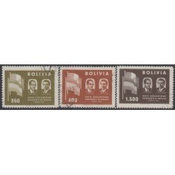Bolivia 378/80 1960 Visita excelentísimo presidente de México Usado Bolivia 378/80 1960 Visita excelentísimo presidente de México Usado