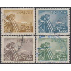 Bolivia 386/89 1960 Serie Antigua La papelera La Paz Usado Bolivia 386/89 1960 Serie Antigua La papelera La Paz Usado