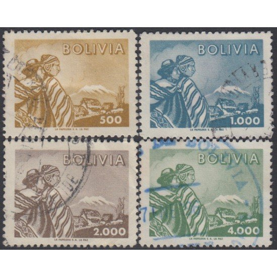 Bolivia 386/89 1960 Serie Antigua La papelera La Paz Usado