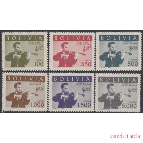 Bolivia 390/95 1960 Homenaje a Jaime Laredo MNH