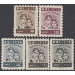 Bolivia 421/25 1962 Ayuda a los refugiados MNH Bolivia 421/25 1962 Ayuda a los refugiados MNH