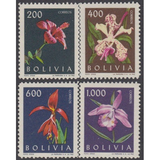 Bolivia 426/29 1962 Flores Flawers MNH