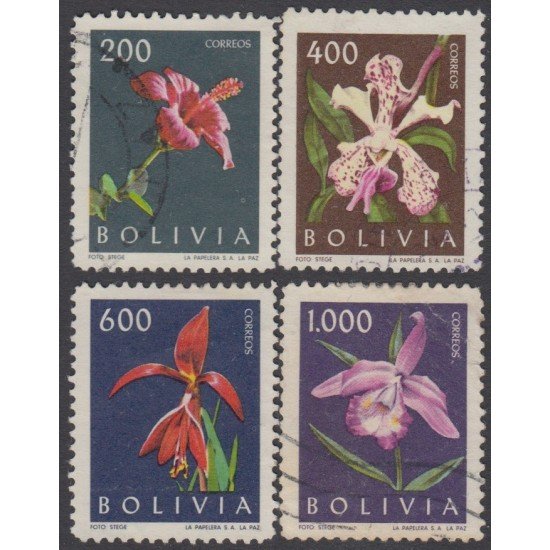 Bolivia 426/29 1962 Flores Flawers Usado