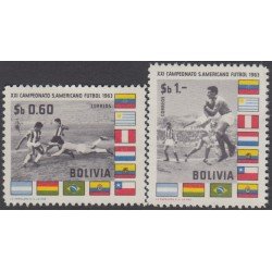 Bolivia 436/37 1963 XXI Campeonato S. Americano Fútbol 1963 MNH Bolivia 436/37 1963 XXI Campeonato S. Americano Fútbol 1963 MNH
