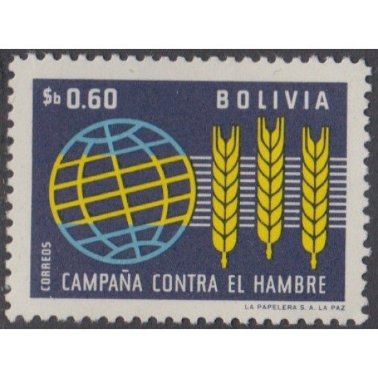 Bolivia 438 1963 Campaña contra el Hambre MH Bolivia 438 1963 Campaña contra el Hambre MH
