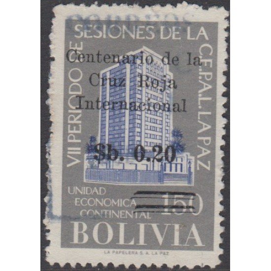 Bolivia 450 1966 Unidad Económica Continental Usado Bolivia 450 1966 Unidad Económica Continental Usado