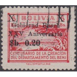 Bolivia 451a 1966 Centenario de la creación del Departamento del BENI Usado Bolivia 451a 1966 Centenario de la creación del Departamento del BENI Usado