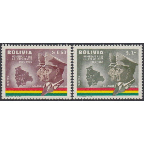 Bolivia 457/58 1966 Unidad Económica Continental MH