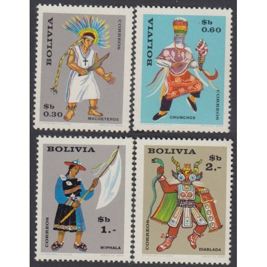 Bolivia 460/63 1968 Carnaval Indígena MNH