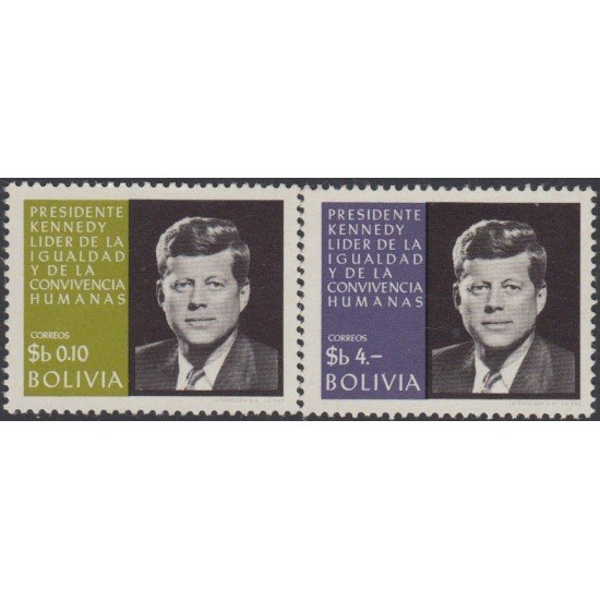 Bolivia 475/76 1968 Presidente Kennedy MNH
