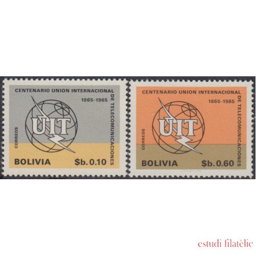 Bolivia 477/78 1968 Centenario Unión Internacional MNH