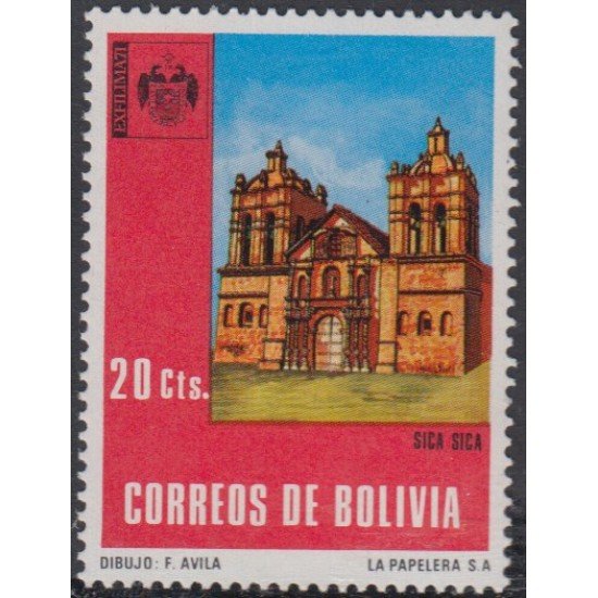 Bolivia 504 1971 3ª EXFILMA Exposición filatélica MNH Bolivia 504 1971 3ª EXFILMA Exposición filatélica MNH