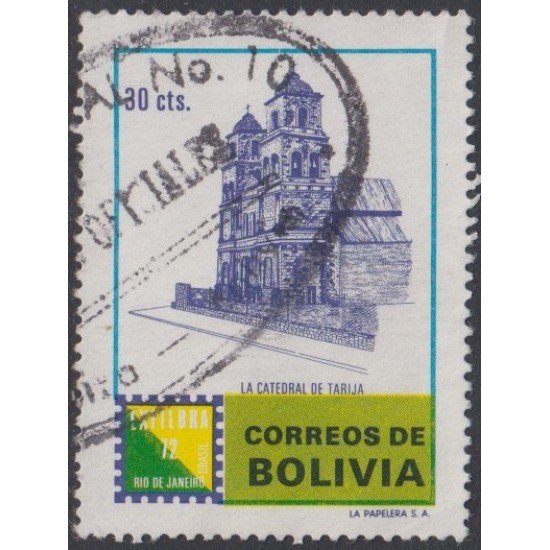 Bolivia 510 1972 Exfilbra 72 La catedral de Tarija Usado Bolivia 510 1972 Exfilbra 72 La catedral de Tarija Usado