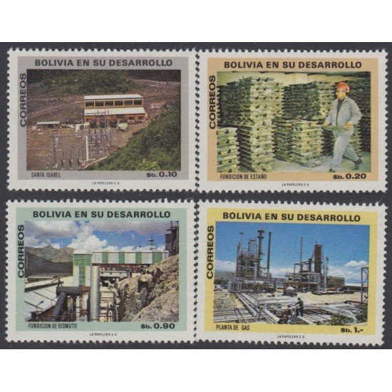 Bolivia 520/23 1973 Bolivia en Desarrollo Mina  Sta Isabel MNH