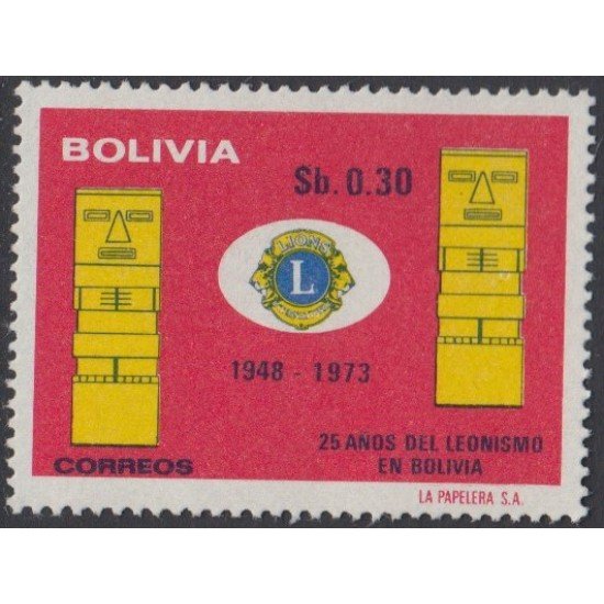 Bolivia 530 25 1975 Años del Leonismo en Bolivia MH