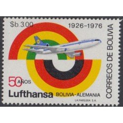Bolivia 549 1976 50 Años de la aerolínea alemana Lufthansa en Bolivia MNH Bolivia 549 1976 50 Años de la aerolínea alemana Lufthansa en Bolivia MNH