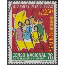 Bolivia 551C 1976 Censo de población nacional Usado Bolivia 551C 1976 Censo de población nacional Usado