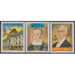 Bolivia 556/58 1977 150 Años de la Corte Suprema de Justicia MNH Bolivia 556/58 1977 150 Años de la Corte Suprema de Justicia MNH