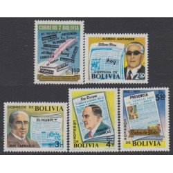 Bolivia 559/63 1977 Prensa Nacional MNH Bolivia 559/63 1977 Prensa Nacional MNH