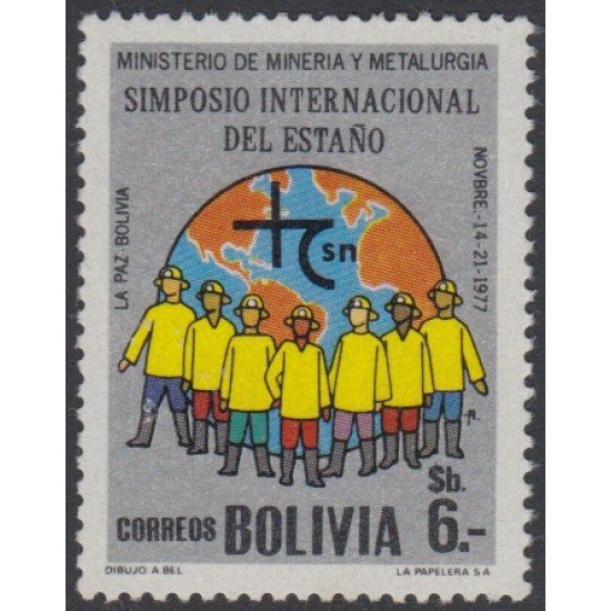 Bolivia 567 1977 Simposio Internacional del Estaño MNH Bolivia 567 1977 Simposio Internacional del Estaño MNH